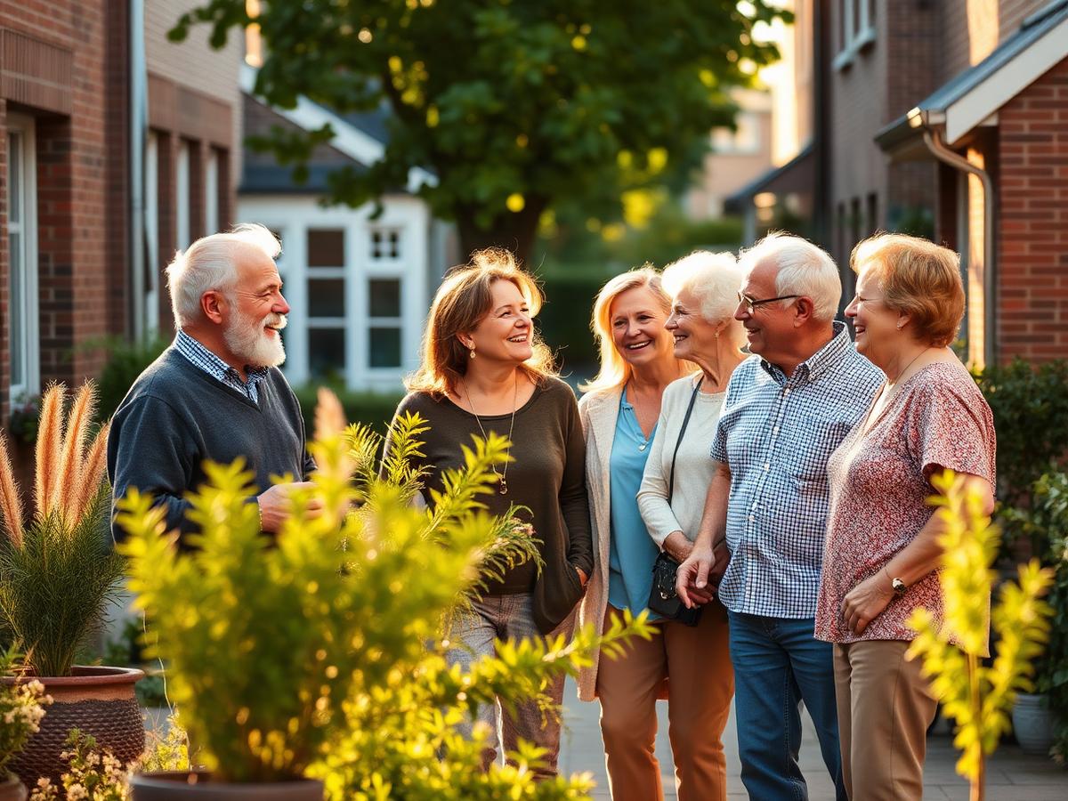 Buren in gesprek op straat